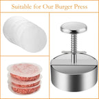 Manual Meat Press for Hamburger Patties - Stainless Steel, 114mm or 140mm, view 9