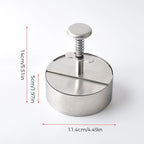 Manual Meat Press for Hamburger Patties - Stainless Steel, 114mm or 140mm