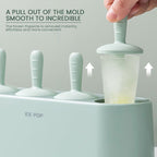 Silicone Ice Cream Mold Set for Kitchen - 3.5in, Pink Green Blue, view 14