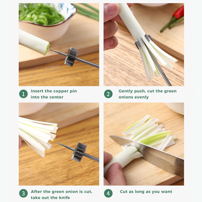 Plum Blossom Onion Cutter - Stainless Steel, Silver, view 11