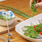 Plum Blossom Onion Cutter - Stainless Steel, Silver, view 2