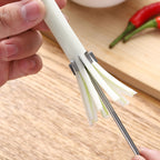 Plum Blossom Onion Cutter - Stainless Steel, Silver, view 5