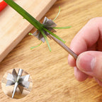 Plum Blossom Onion Cutter - Stainless Steel, Silver, view 9