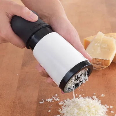 Stainless Steel Cheese Grater and Slicer - 2 Interchangeable Blades
