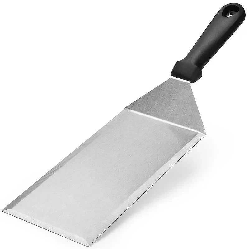 Stainless Steel Long Grill Spatula for Outdoor Cooking - Cutting Edges