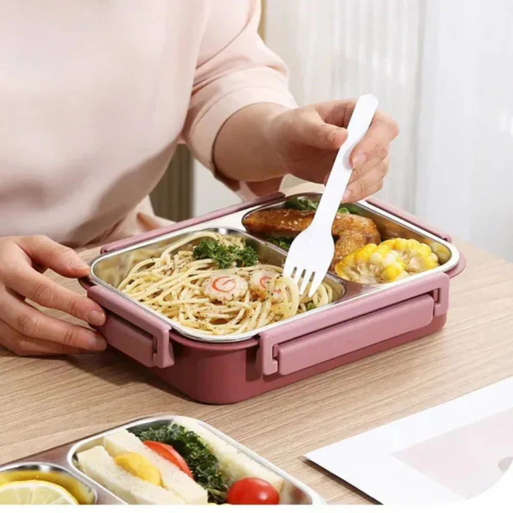 Insulated Stainless Steel Lunch Box Food Container - 500 ml to 1 Litre Capacity, view 2