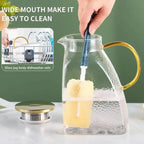 Borosilicate Glass Pitcher with Handle and Lid - 1.8L, Clear, Heat-Resistant, view 7