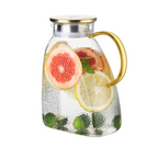Borosilicate Glass Pitcher with Handle and Lid - 1.8L, Clear, Heat-Resistant