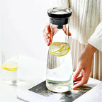 High Borosilicate Glass Pitcher for Kitchen - Stainless Steel Lid, view 2