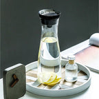 High Borosilicate Glass Pitcher for Kitchen - Stainless Steel Lid