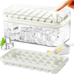Ice Cube Tray Set with Lid and Container - 64 Piece, 101oz Capacity, Silicone, view 10