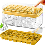 Ice Cube Tray Set with Lid and Container - 64 Piece, 101oz Capacity, Silicone, view 2