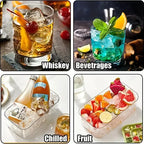 Ice Cube Tray Set with Lid and Container - 64 Piece, 101oz Capacity, Silicone, view 4