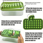 Ice Cube Tray Set with Lid and Container - 64 Piece, 101oz Capacity, Silicone, view 6
