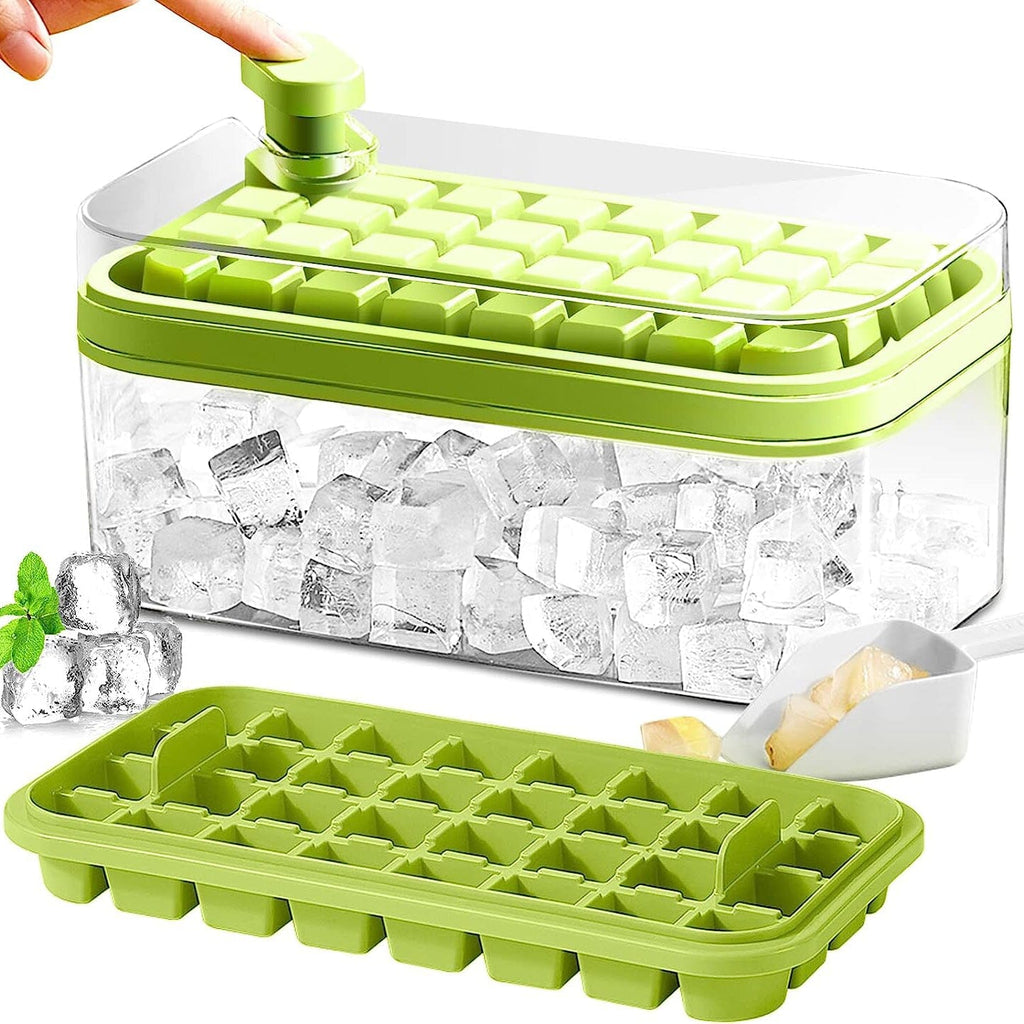 Ice Cube Tray Set with Lid and Container - 64 Piece, 101oz Capacity, Silicone, view 9