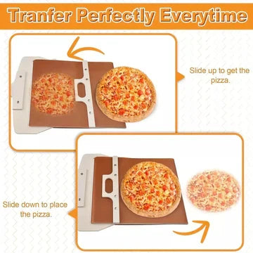 Wooden Sliding Pizza Peel for Oven - 35 cm, Smooth Natural Finish, view 2