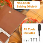 Wooden Sliding Pizza Peel for Oven - 35 cm, Smooth Natural Finish, view 4