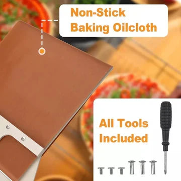 Wooden Sliding Pizza Peel for Oven - 35 cm, Smooth Natural Finish, view 4