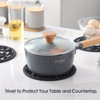 Silicone Heat Resistant Trivets for Kitchen - 19 cm, up to 230°C, view 4