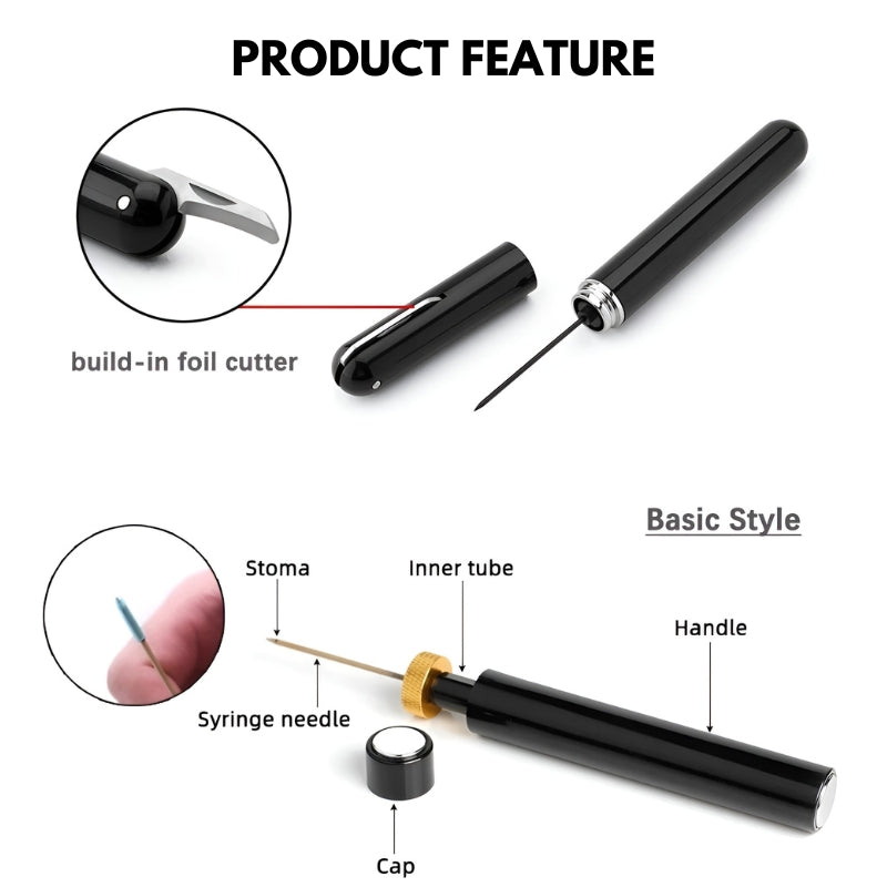 Air Pressure Wine Opener - 19.5 x 5 cm, Lightweight 55 g, view 3