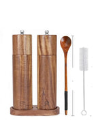 Luxury Wooden Salt and Pepper Mill Set with Tray - 22.5 cm, Wood, view 3