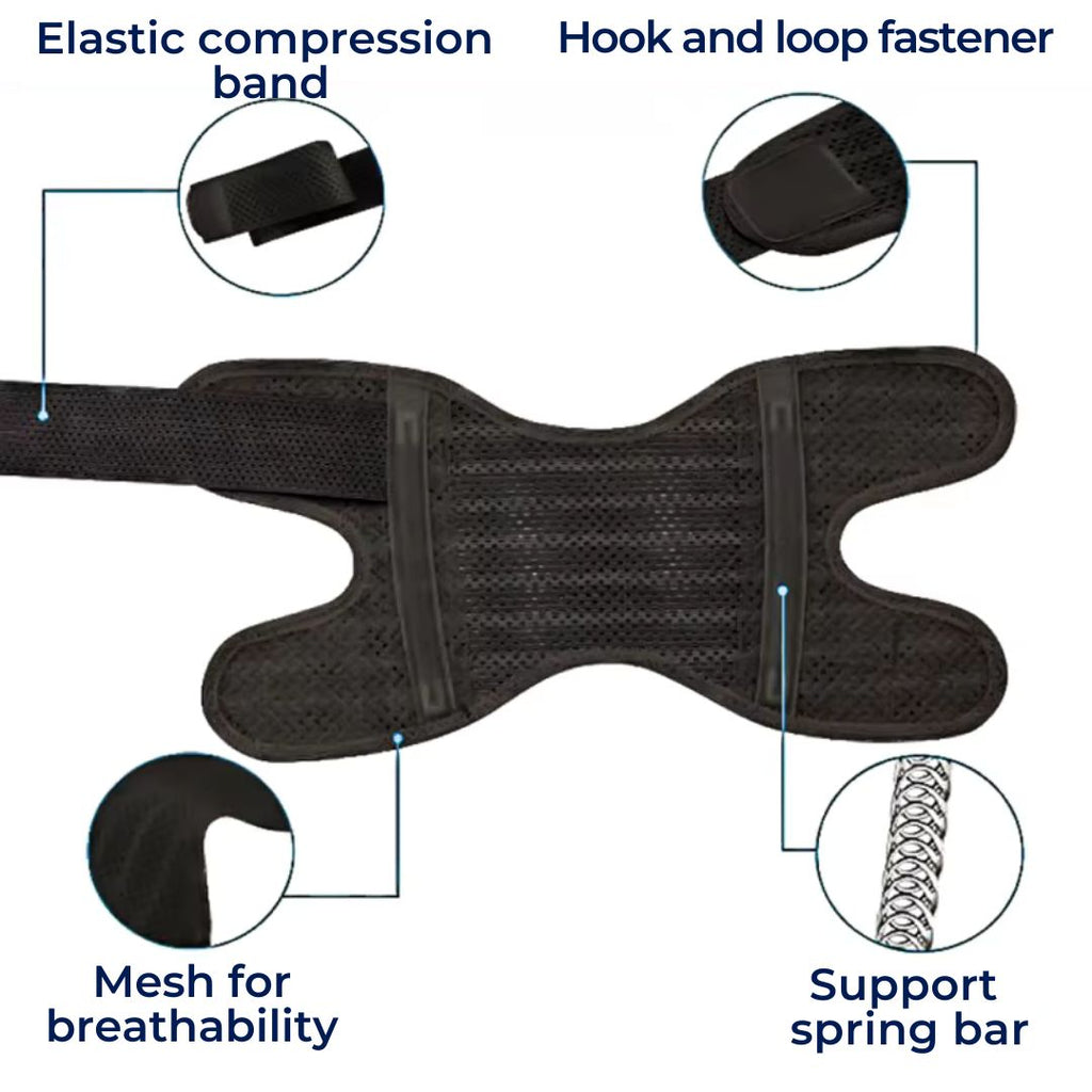 Knee Pads with Compression Springs and Adjustable Tension Strap