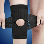 Knee Pads with Compression Springs and Adjustable Tension Strap