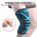 Knee Support Sleeve with Spring Bar and Silicone Pads