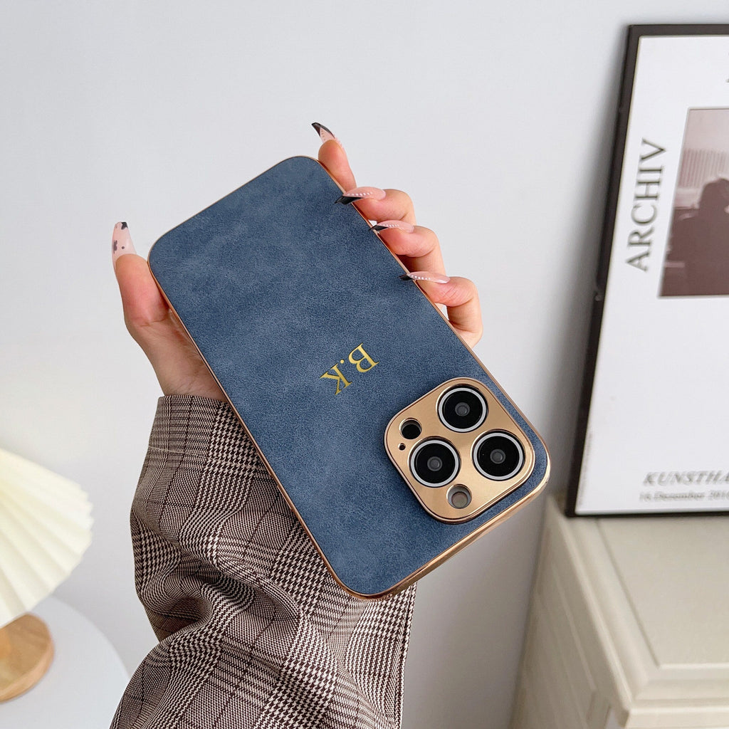 Lamb Leather iPhone Case with Electroplated Frame