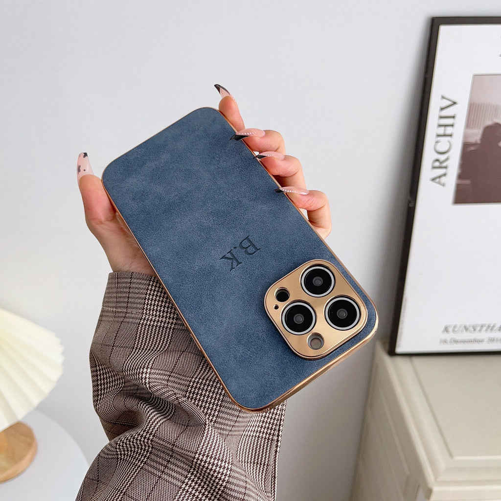 Lamb Leather iPhone Case with Electroplated Frame