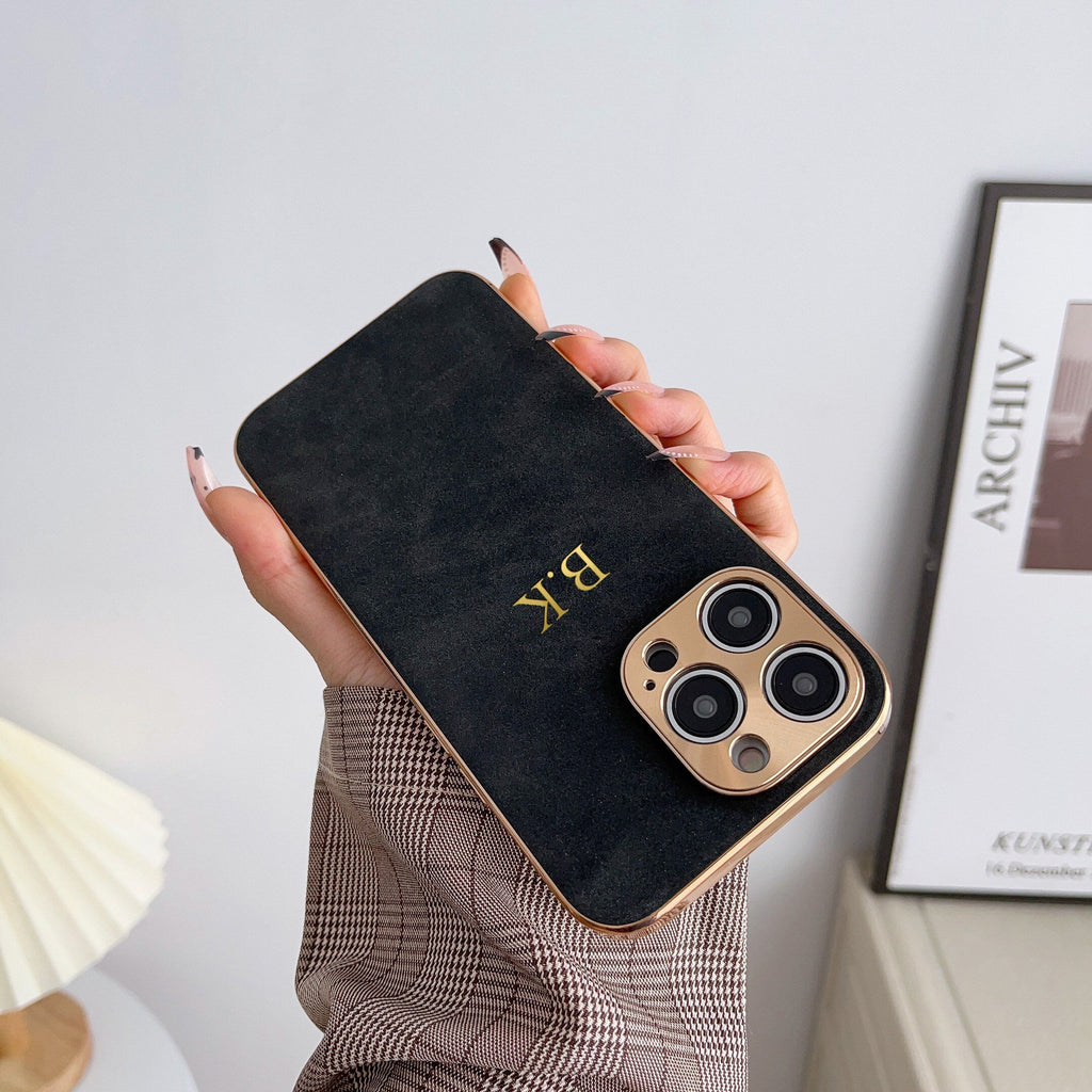 Lamb Leather iPhone Case with Electroplated Frame