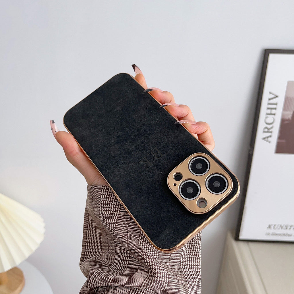 Lamb Leather iPhone Case with Electroplated Frame