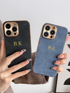 Lamb Leather iPhone Case with Electroplated Frame