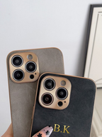 Lamb Leather iPhone Case with Electroplated Frame