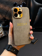 Lamb Leather iPhone Case with Electroplated Frame