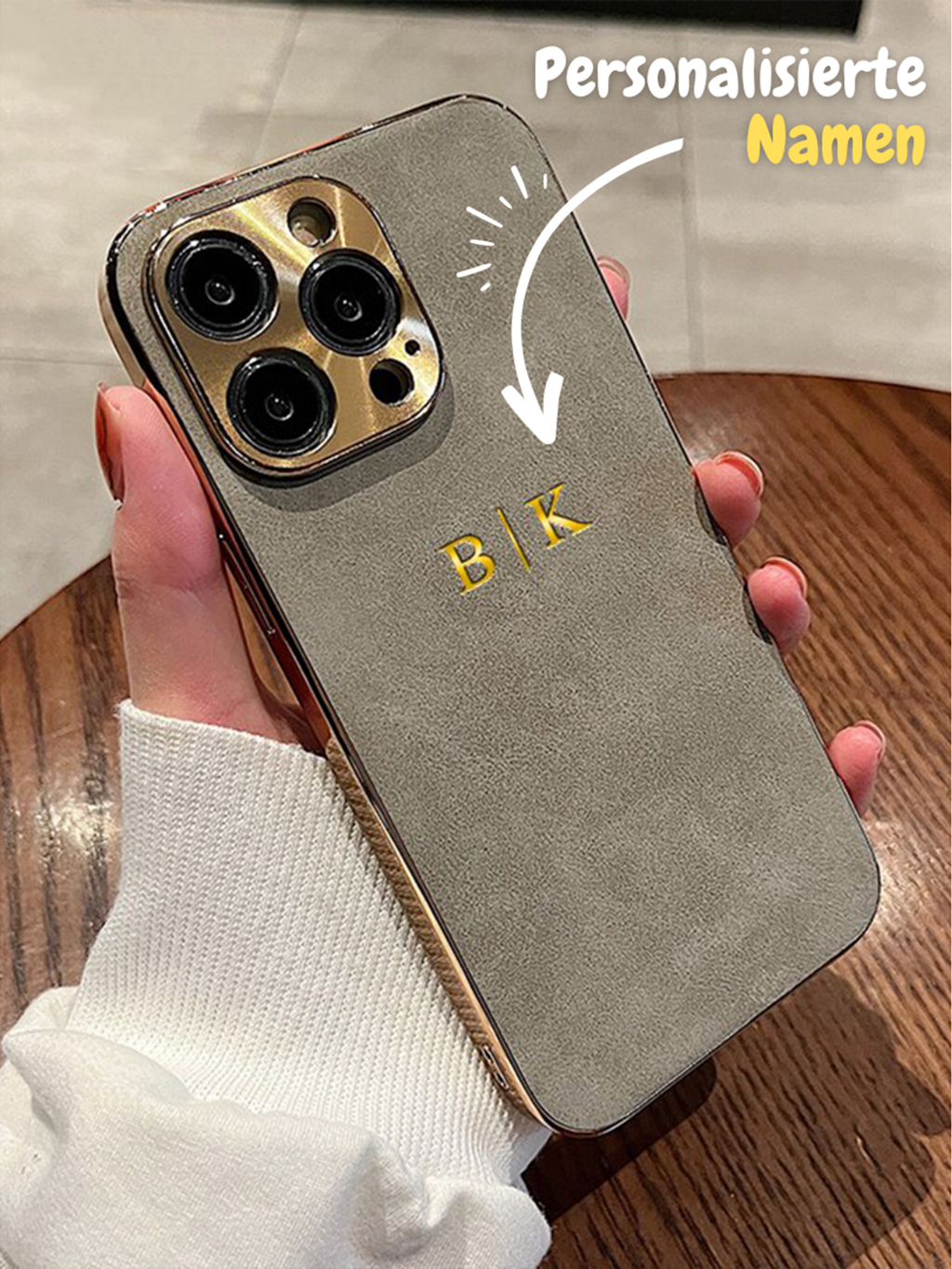 Lamb Leather iPhone Case with Electroplated Frame