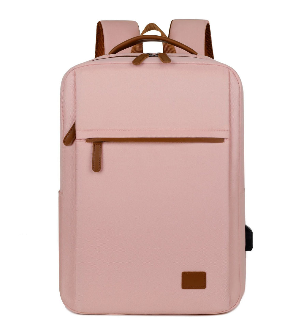 Laptop Backpack with Padded 15-Inch Compartment and Faux Leather Details