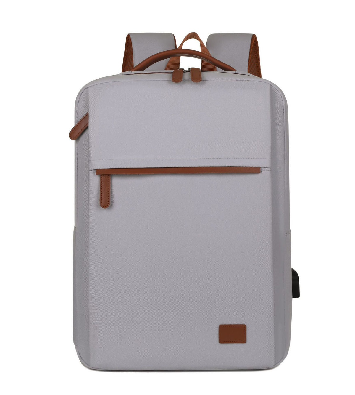 Laptop Backpack with Padded 15-Inch Compartment and Faux Leather Details
