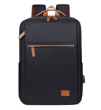 Laptop Backpack with Padded 15-Inch Compartment and Faux Leather Details