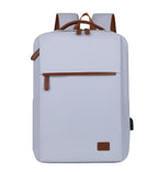 Laptop Backpack with Padded 15-Inch Compartment and Faux Leather Details