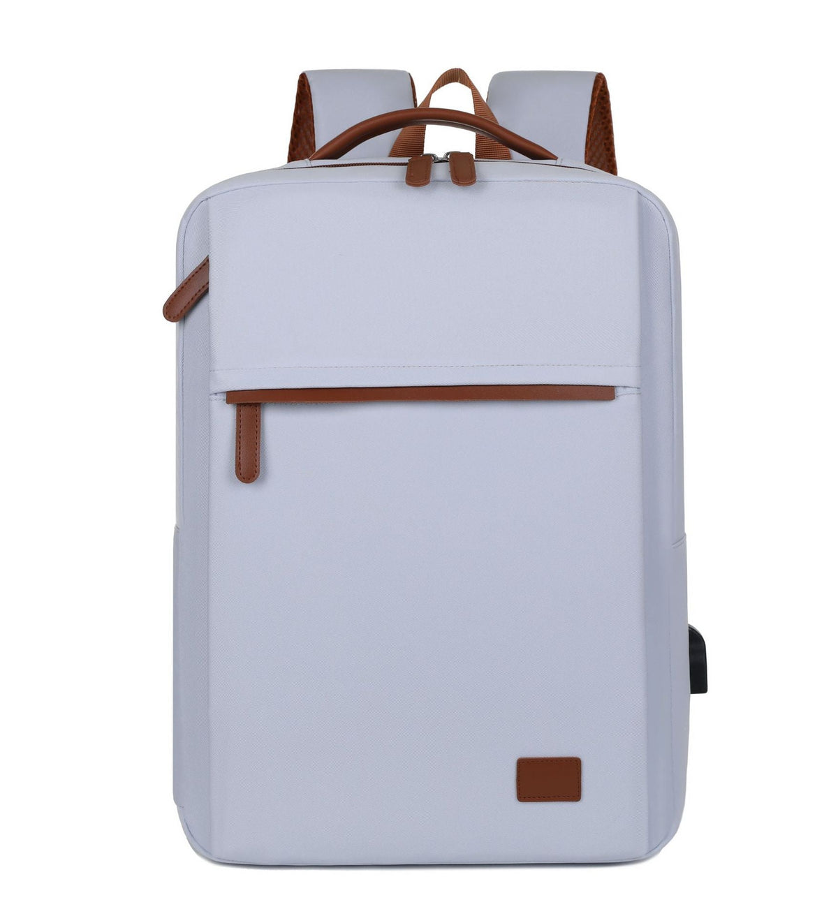 Laptop Backpack with Padded 15-Inch Compartment and Faux Leather Details