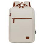Laptop Backpack with Padded 15-Inch Compartment and Faux Leather Details