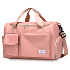 Large-Capacity Nylon Travel Bag with Shoe Compartment for Men and Women