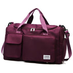 Large-Capacity Nylon Travel Bag with Shoe Compartment for Men and Women