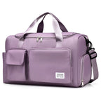 Large-Capacity Nylon Travel Bag with Shoe Compartment for Men and Women