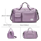 Large-Capacity Nylon Travel Bag with Shoe Compartment for Men and Women
