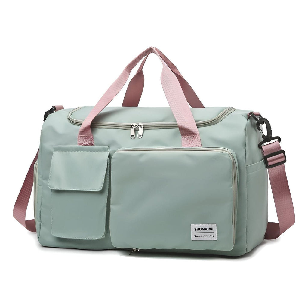 Large-Capacity Nylon Travel Bag with Shoe Compartment for Men and Women
