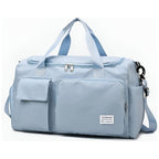 Large-Capacity Nylon Travel Bag with Shoe Compartment for Men and Women