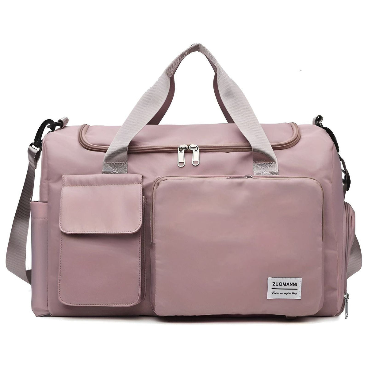 Large-Capacity Nylon Travel Bag with Shoe Compartment for Men and Women