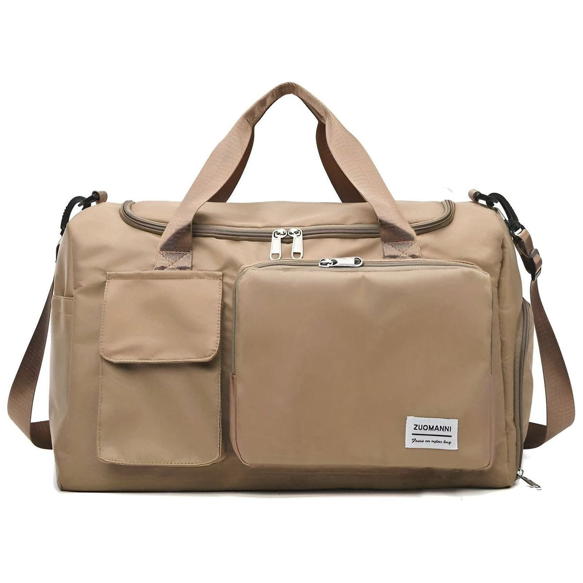 Large-Capacity Nylon Travel Bag with Shoe Compartment for Men and Women
